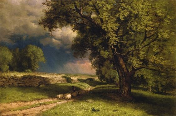 Landscape with Sheep – George Inness George Inness