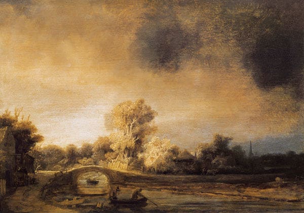 Rembrandt, Paysage avec pont de pierre – Rembrandt van Rijn Rembrandt van Rijn 105x70