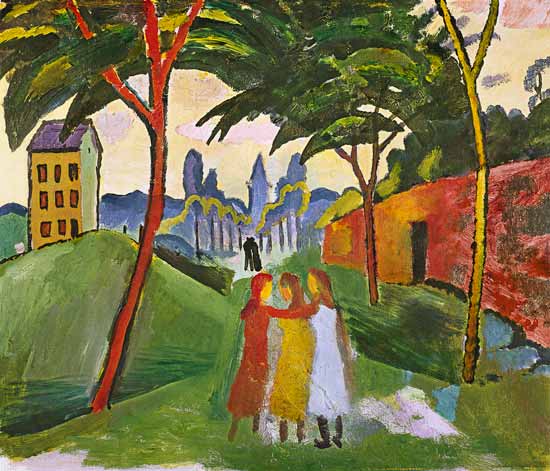 Paysage avec trois filles – August Macke August Macke 85x75