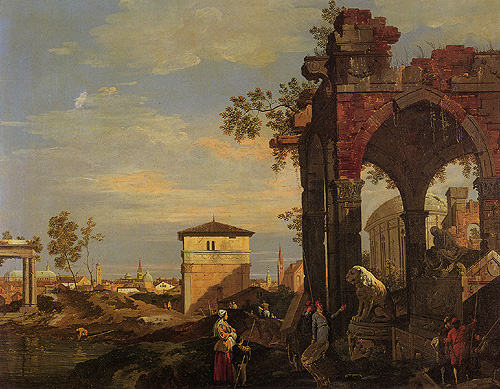 Paysage avec des ruines – Giovanni Antonio Canal Giovanni Antonio Canal 85x75