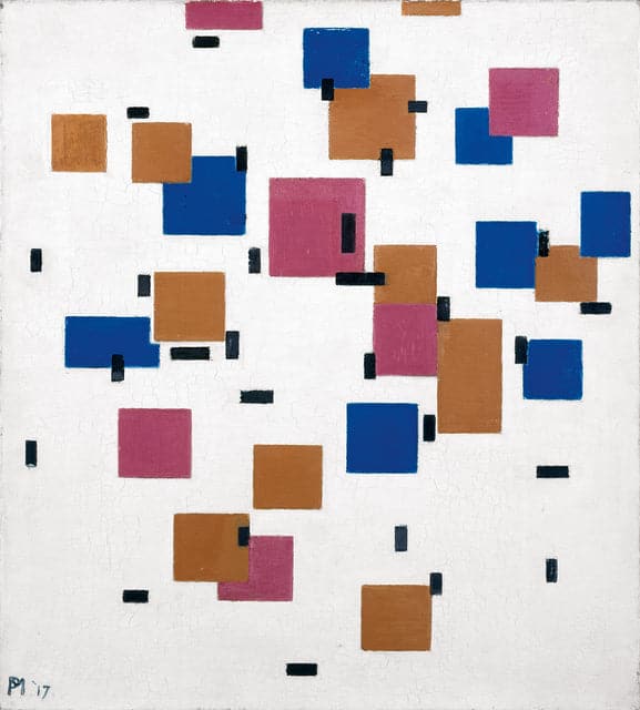 Composition en couleur A – Mondrian Piet Mondrian 70x70