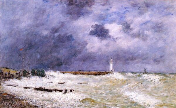 Le Havre. Heavy Winds off of Frascati – Eugène Boudin Eugène Boudin 105x70