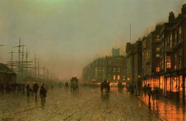 Liverpool depuis Wapping – John atkinson grimshaw John Atkinson Grimshaw 105x70