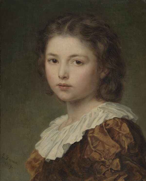 Portrait d’une jeune fille de Ludwig Knaus Ludwig Knaus