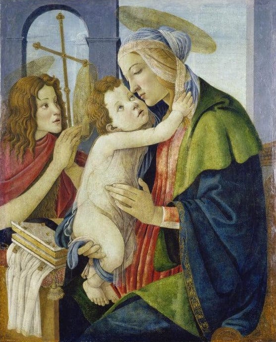 La Vierge et l’Enfant avec l’enfant St. Jean – Sandro Botticelli Sandro Botticelli 70x85