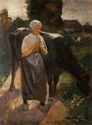 Fille avec la vache/ Cowgirl néerlandaise – Max Liebermann Max Liebermann 70x105