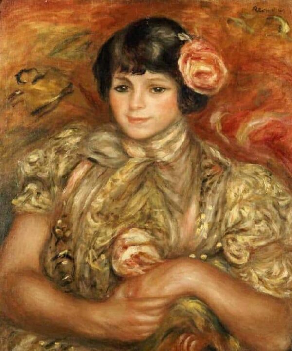 Fille avec une rose – Pierre-Auguste Renoir Pierre-Auguste Renoir 70x85