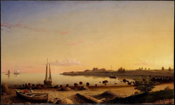 Fort d’étape à travers le port de Gloucester, 1862 – Fitz Henry Lane Fitz Henry Lane 120x70