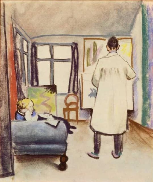 Marie et Franz Marc dans l’atelier chez Macke à Bonn – August Macke August Macke 70x85