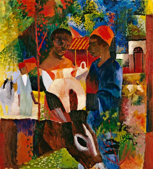 Un marché à Tunis – August Macke August Macke 70x70