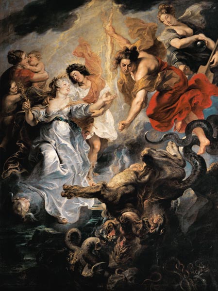 Cycle de Médicis : La réconciliation de la reine avec leur fils – Peter Paul Rubens Peter Paul Rubens 70x85