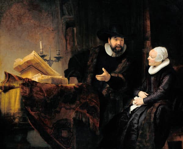 Le prédicateur mennonite Anslo et sa femme – Rembrandt van Rijn Rembrandt van Rijn 85x75