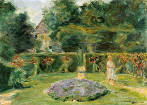 Fleurs en rond dans le jardin de haies – Max Liebermann Max Liebermann 105x70