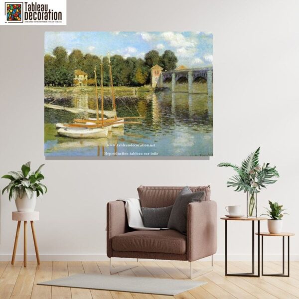 Le Pont d’Argenteuil – Tableau Claude Monet bateau Claude Monet 105x70 5