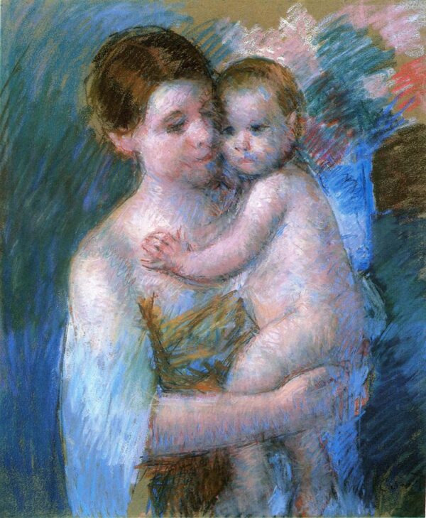 Mère tenant son bébé – Mary Cassatt Mary Cassatt 70x85