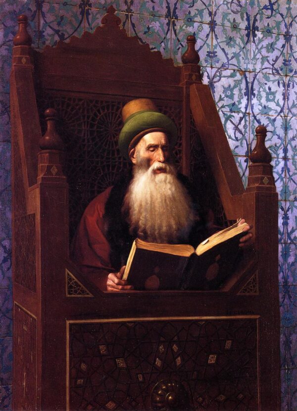 Mufti lisant dans son tabouret de prière – Jean-Léon Gérôme Jean-Léon Gérôme 70x105