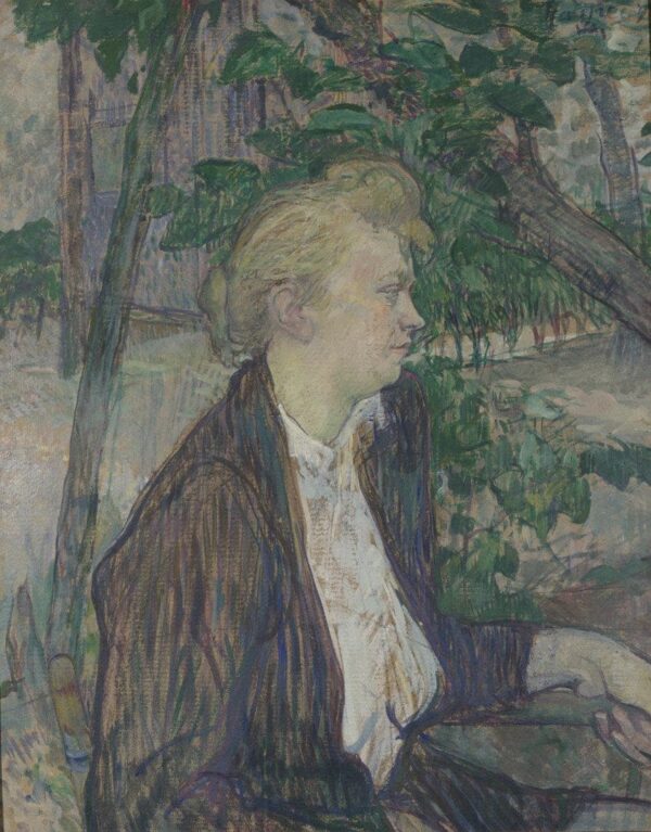 Femme assise dans un jardin – Toulouse Lautrec Henri de Toulouse-Lautrec 70x85