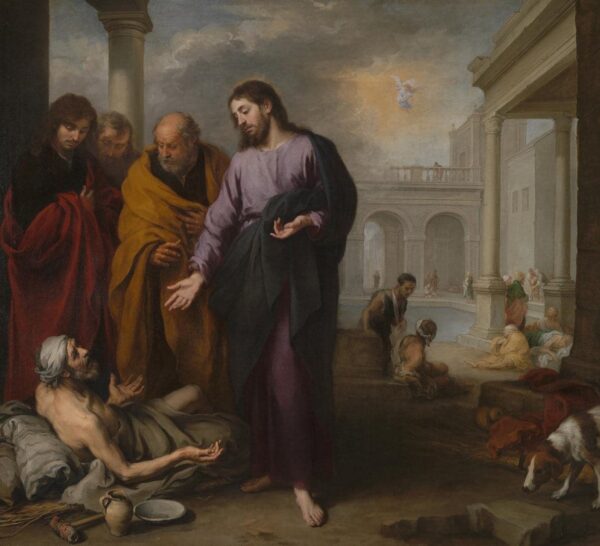 Le Christ guérissant le paralytique à la piscine de Bethesda – Bartolomé Esteban Murillo Bartolomé Esteban Murillo 70x70