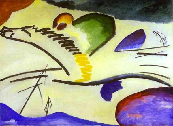 Homme lyrique sur un cheval – Vassily Kandinsky Vassily Kandinsky 105x70