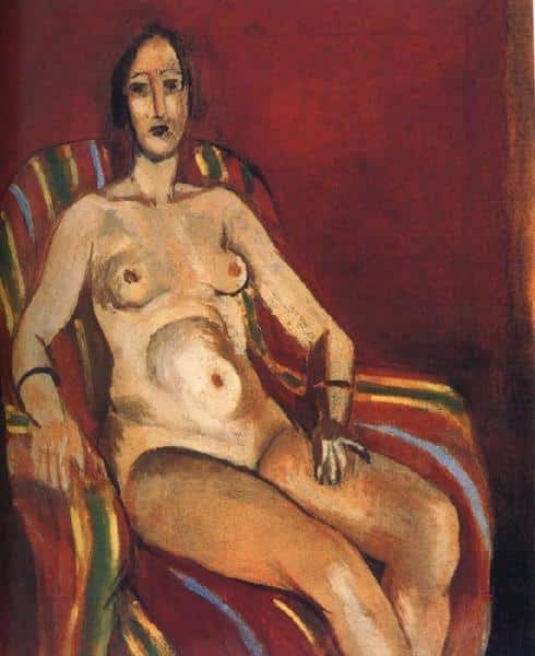 Nu assis sur un fond rouge – Matisse Henri Matisse 70x85