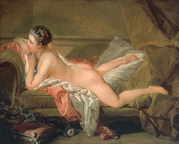 Portrait of Marie-Louis O’Murphy (Nude on a Sofa) – François Boucher François Boucher 85x75