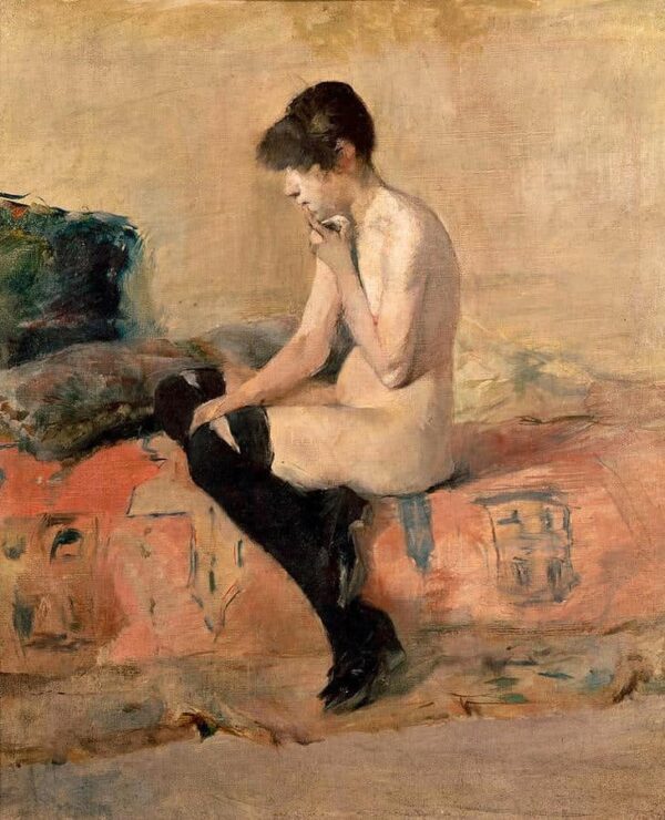 Femme nue assise sur un divan – Toulouse Lautrec Henri de Toulouse-Lautrec 70x85