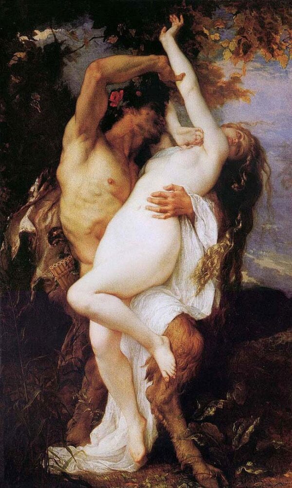 Nymphe et Satyre – Alexandre Cabanel Alexandre Cabanel 70x120