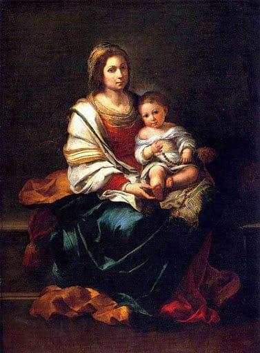 La Vierge du Rosaire – Bartolomé Esteban Murillo Bartolomé Esteban Murillo 70x105