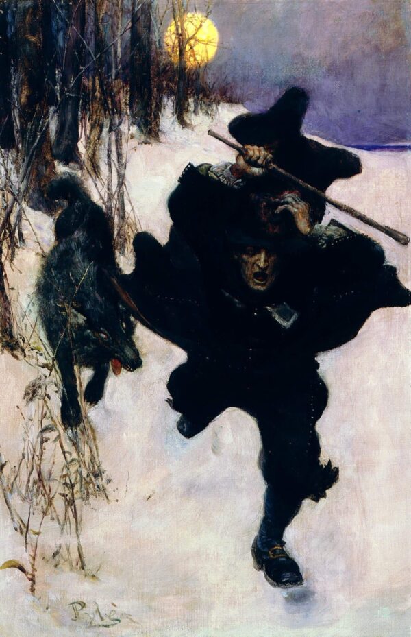 Once it Chased Dr. Wilkerson Into the Very Town Itself – Howard Pyle Howard Pyle 70x105