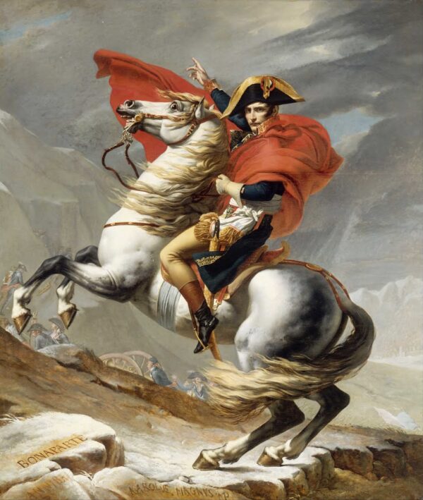 Bonaparte franchit le col du Grand Saint-Bernard – Jacques-Louis David Jacques-Louis David 70x85