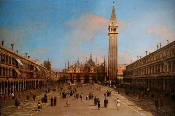 Piazza San Marco regardant vers la Basilica di San Marco (huile sur toile) – Giovanni Antonio Canal Giovanni Antonio Canal 105x70