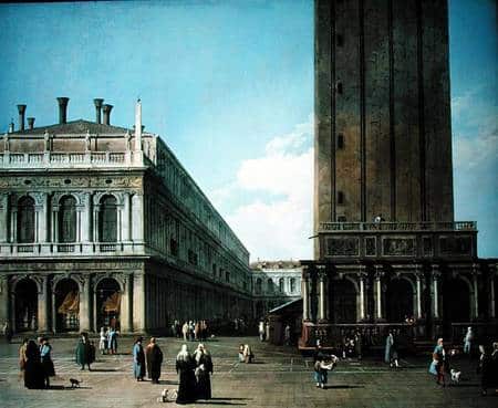 Piazza San Marco : Vue vers l’ouest depuis l’extrémité nord de la Piazzetta – Giovanni Antonio Canal Giovanni Antonio Canal 85x75