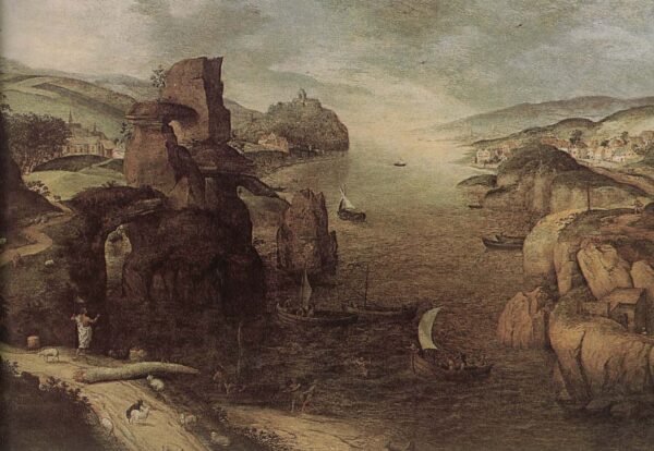 Landscape with Christ Appearing to the Apostles at the Sea of Tiberias – Pieter Brueghel l’Ancien Pieter Brueghel l'Ancien 105x70