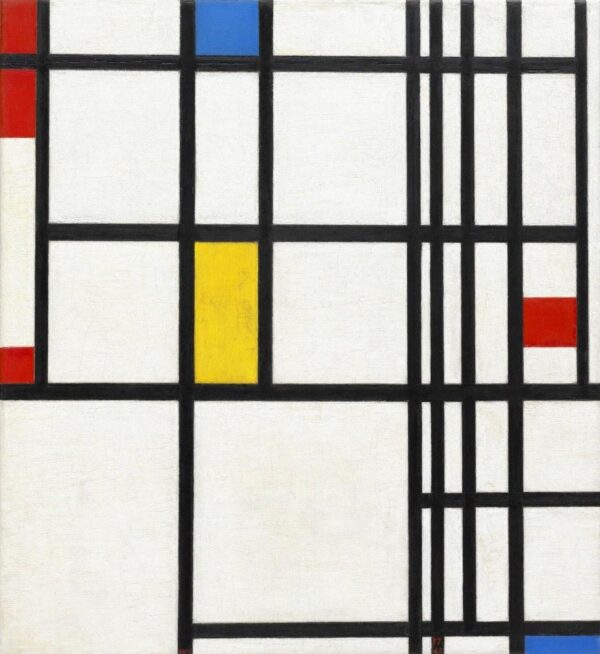 Composition en rouge bleu et jaune – Mondrian Piet Mondrian 70x70