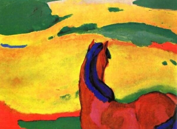 Cheval dans un paysage – Franz Marc Franz Marc 105x70