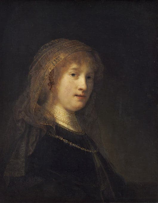 Portrait de Saskia van Uylenburgh – Rembrandt van Rijn Rembrandt van Rijn 70x85