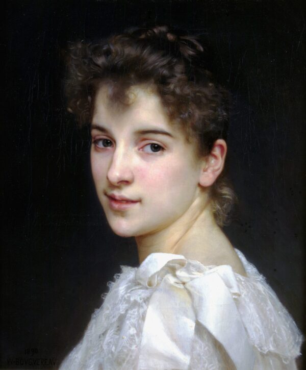 Portrait de Gabrielle Cot – William Bouguereau William Bouguereau 70x85