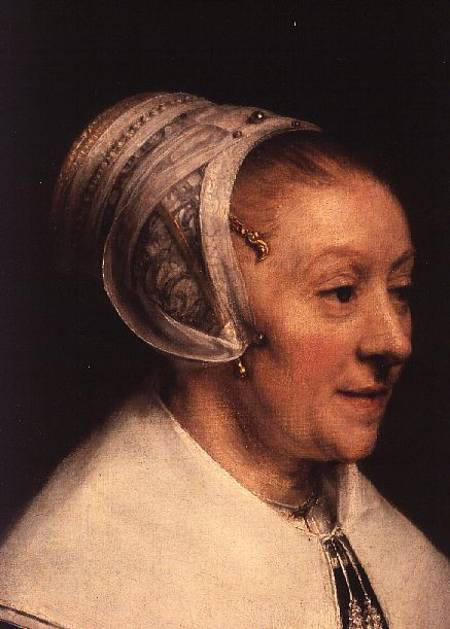 Portrait de Catherine Hoogsaet (détail de la tête) – Rembrandt van Rijn Rembrandt van Rijn 70x105