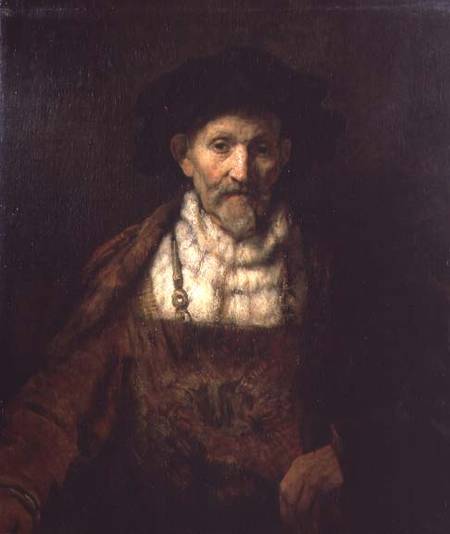 Portrait d’un vieil homme en costume d’époque – Rembrandt van Rijn Rembrandt van Rijn 70x85