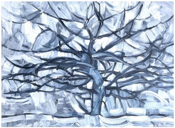 Arbre argenté – Mondrian Piet Mondrian 105x70