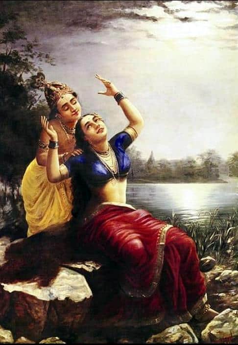 Radha and Madhav – Raja Ravi Varma Raja Ravi Varma