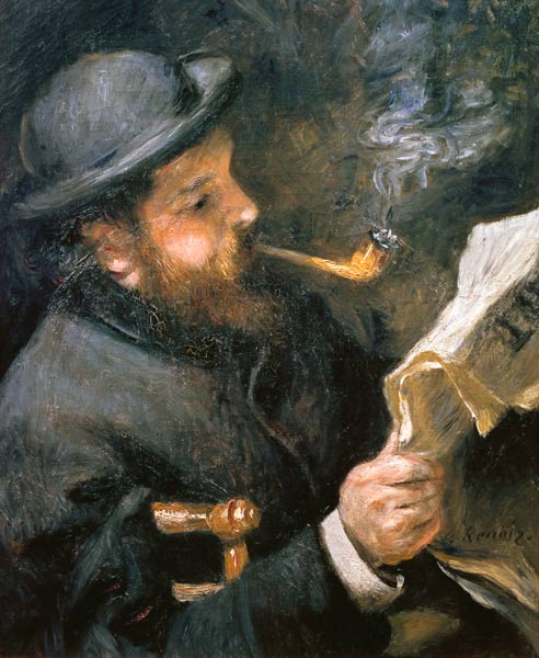 Claude Monet lisant un journal – Pierre-Auguste Renoir Pierre-Auguste Renoir 70x85