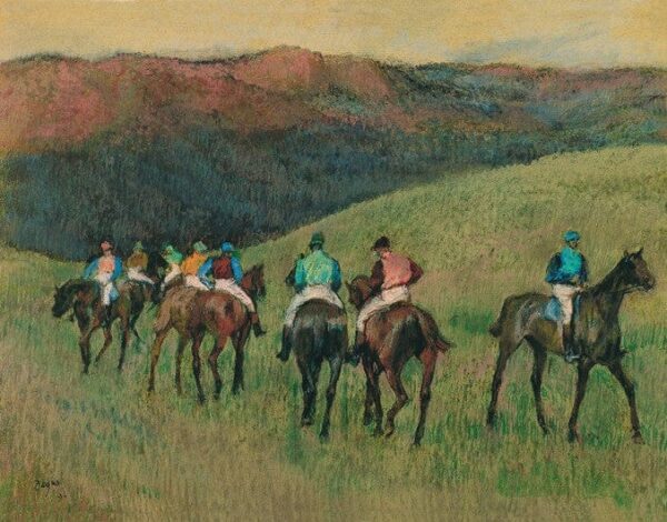 Chevaux de course dans un paysage – Edgar Degas Edgar Degas 85x75