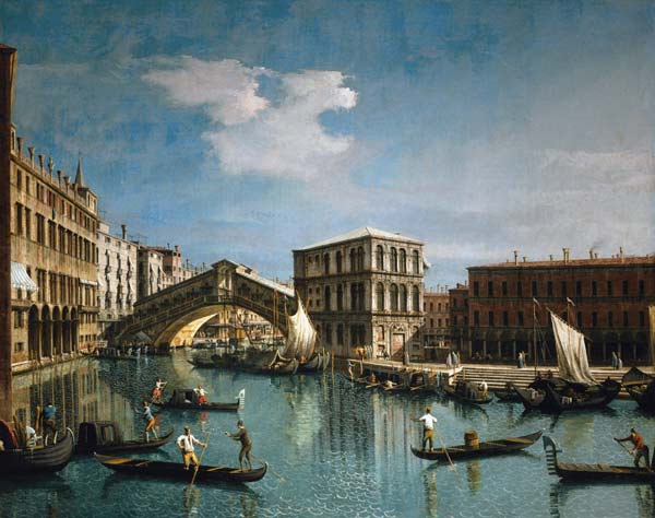 Le pont du Rialto, Venise de Giovanni Antonio Canal Giovanni Antonio Canal 85x75