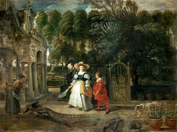 Rubens dans son jardin avec Hélène Fourment – Peter Paul Rubens Peter Paul Rubens 85x75