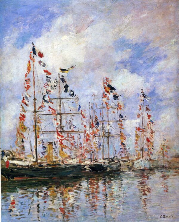 Navires à voile à Deauville – Eugène Boudin Eugène Boudin 70x85