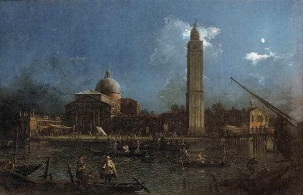 La célébration nocturne devant l’église San Pietro di Castello – Giovanni Antonio Canal Giovanni Antonio Canal 105x70