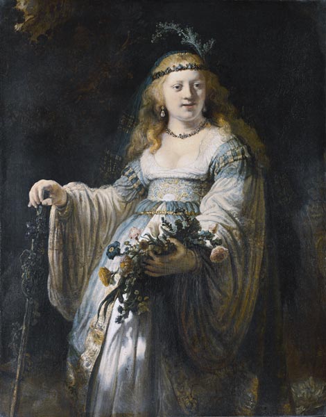 Saskia van Uylenburgh en costume arcadien – Rembrandt van Rijn Rembrandt van Rijn 70x85