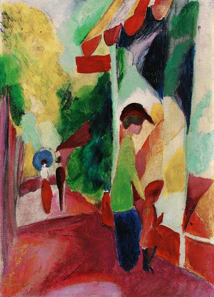 Vitrine de magasin avec des arbres jaunes – August Macke August Macke 70x105