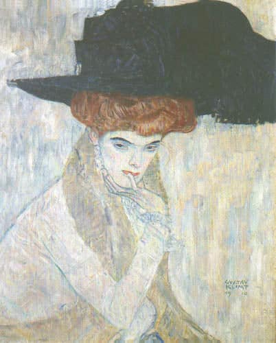 Le chapeau de plume noir – Gustav Klimt Gustav Klimt 70x85